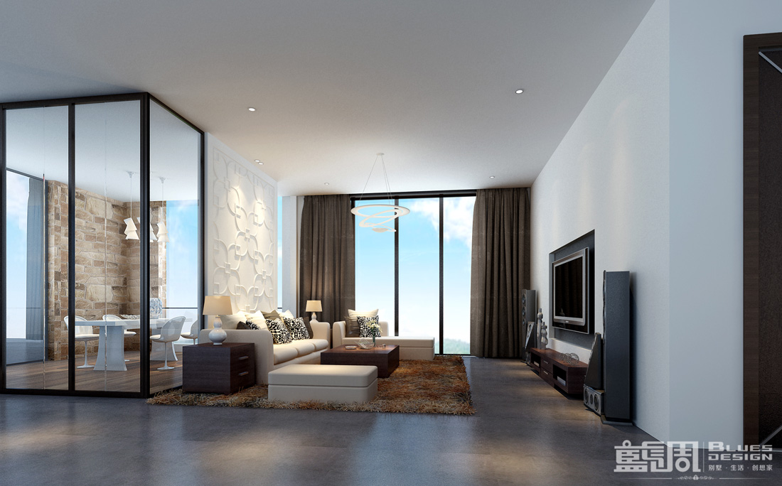 南海玫瑰園空中別墅設(shè)計(jì):家庭廳