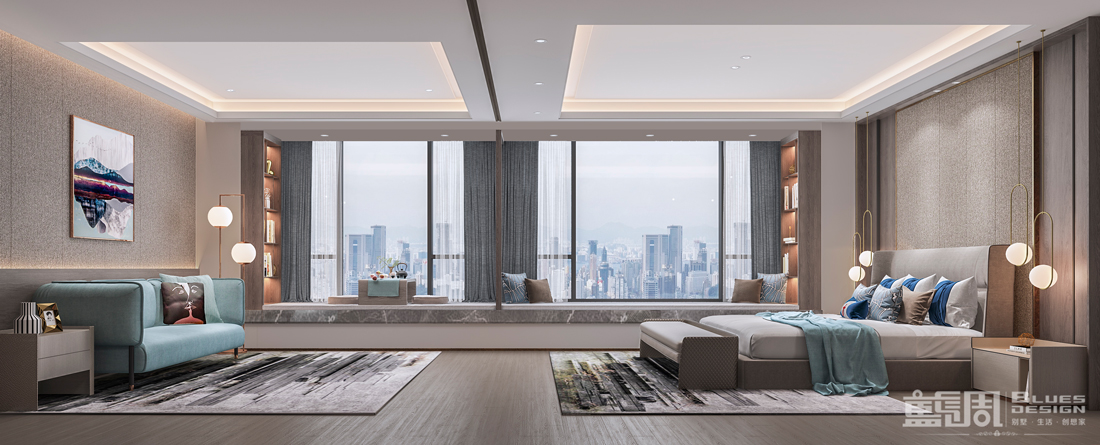 香山美墅私宅設(shè)計(jì):主臥