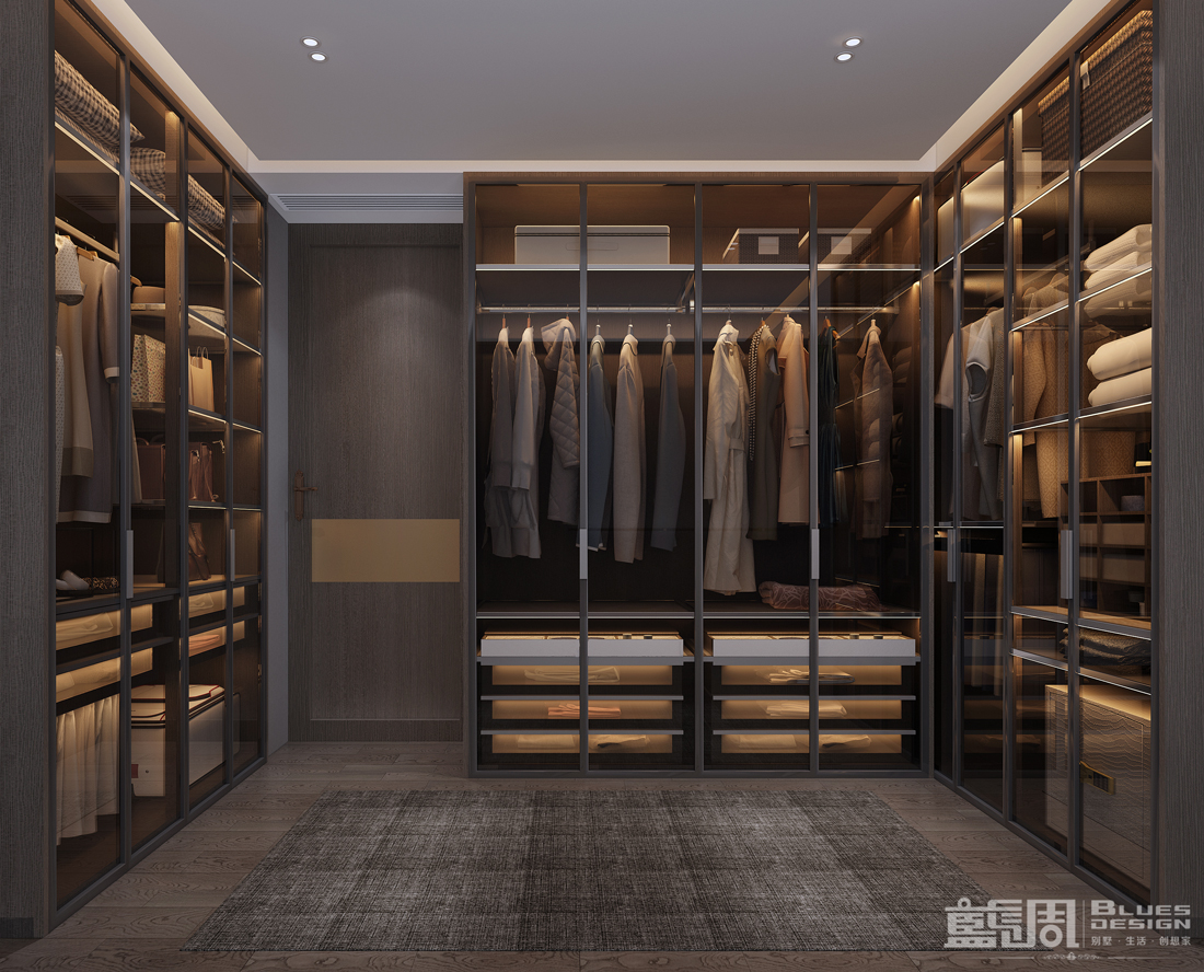 香山美墅私宅設(shè)計(jì):衣帽間