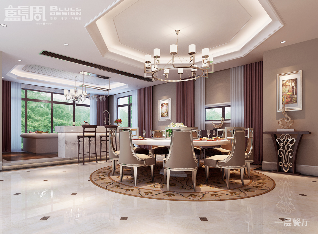燕晗山居別墅裝修設(shè)計(jì)-餐廳