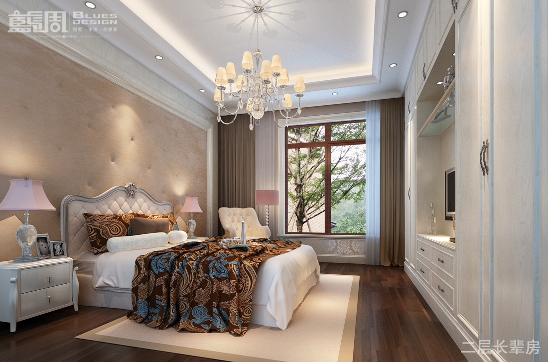 燕晗山居別墅裝修設(shè)計(jì)-二層長輩房