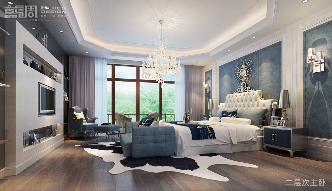 燕晗山居別墅裝修設(shè)計(jì)-次主臥