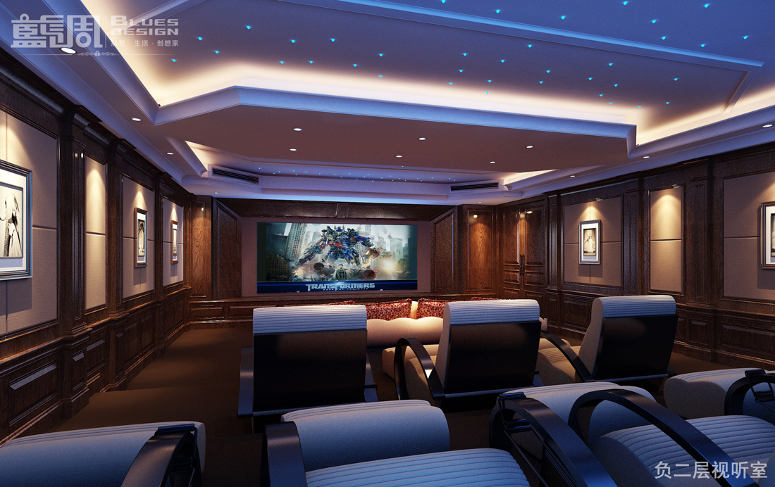 燕晗山居別墅設(shè)計(jì)-負(fù)二層視聽室